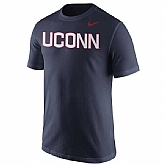 UConn Huskies Nike Wordmark WEM T-Shirt - Navy Blue